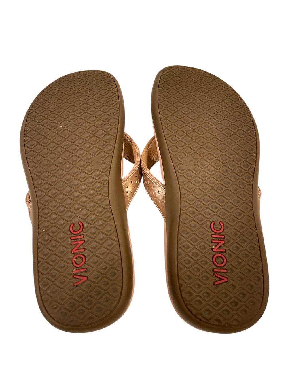 VIONIC Shona Women’s Metallic Rose Gold Thong Sandals Flip Flops - Picture 4 of 4